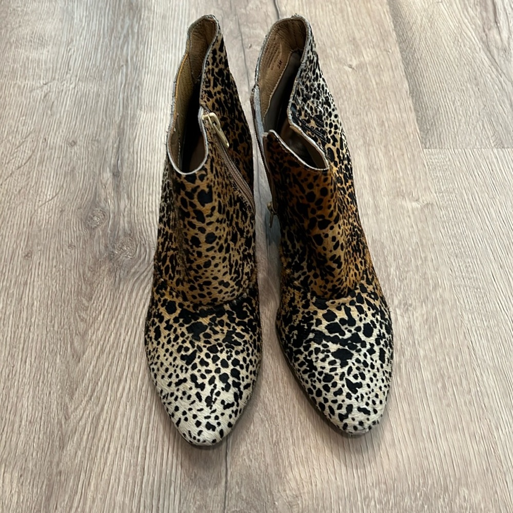 Pony hair animal print booties by Matisse - GUC - 2.5 inch heel